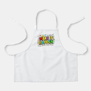Bold colourful motivational quote apron