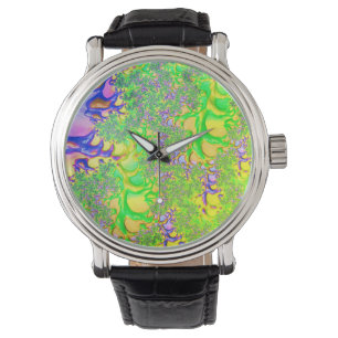 Bold Colourful Psychedelic Funky Acid Trip Fractal Watch