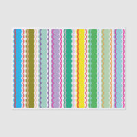 Bold Colourful Rainbow Simple Scallop Stripes