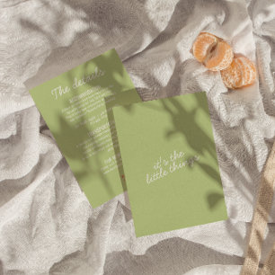 Bold colourful Retro Funky Modern Wedding Details Enclosure Card