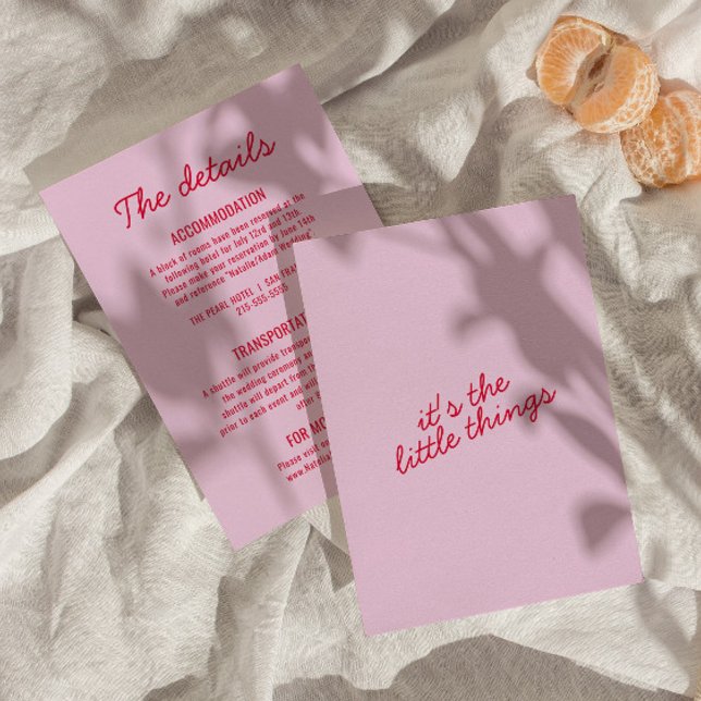 Bold colourful Retro Funky Modern Wedding Details Enclosure Card (Creator Uploaded)