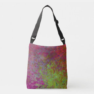 Bold, Colourful, Splatter Paint, Grunge Abstract Crossbody Bag