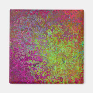 Bold, Colourful, Splatter Paint, Grunge Abstract Magnet