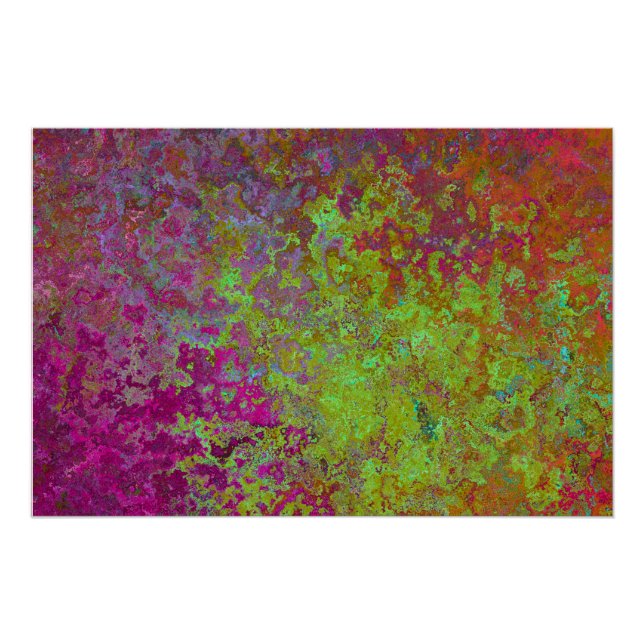 Bold, Colourful, Splatter Paint, Grunge Abstract Poster (Front)