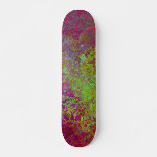 Bold, Colourful, Splatter Paint, Grunge Abstract Skateboard