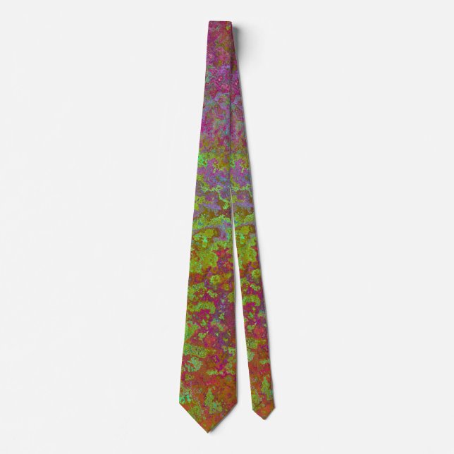 Bold, Colourful, Splatter Paint, Grunge Abstract Tie (Front)