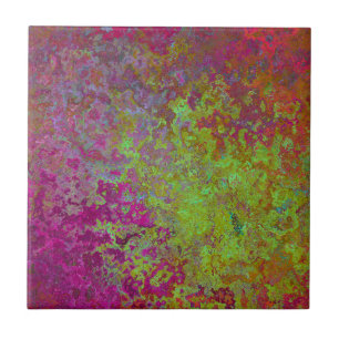 Bold, Colourful, Splatter Paint, Grunge Abstract Tile