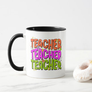 Bold Colourful Teacher Mug