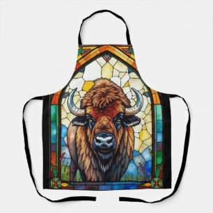 Bold Colours Bison Buffalo Cottagecore Rustic Prin Apron