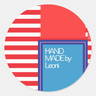 Bold colours, fine graphic design classic round sticker