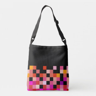 Bold colours, fine graphic design crossbody bag