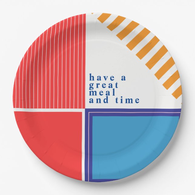 Bold colours, fine graphic design plate (Front)