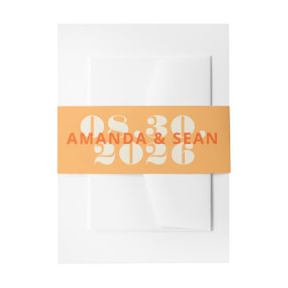 Bold Colours Invitation Belly Band