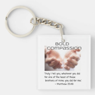 Bold Compassion - hands of Jesus Key Ring