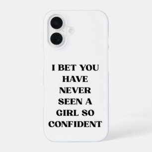 Bold Confident Girl Quote Typography – Feminist iPhone 16 Case