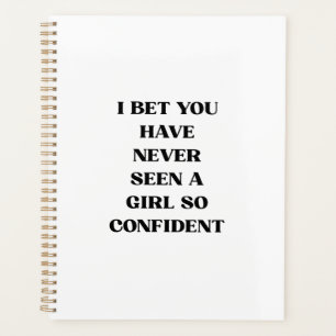 Bold Confident Girl Quote Typography – Feminist Planner