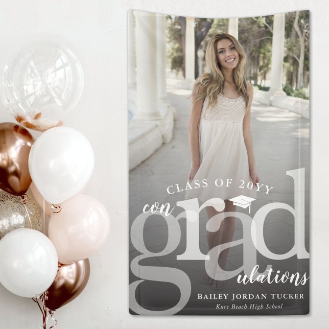 Bold ConGRADulations Photo Graduation Banner (Creator Uploaded)