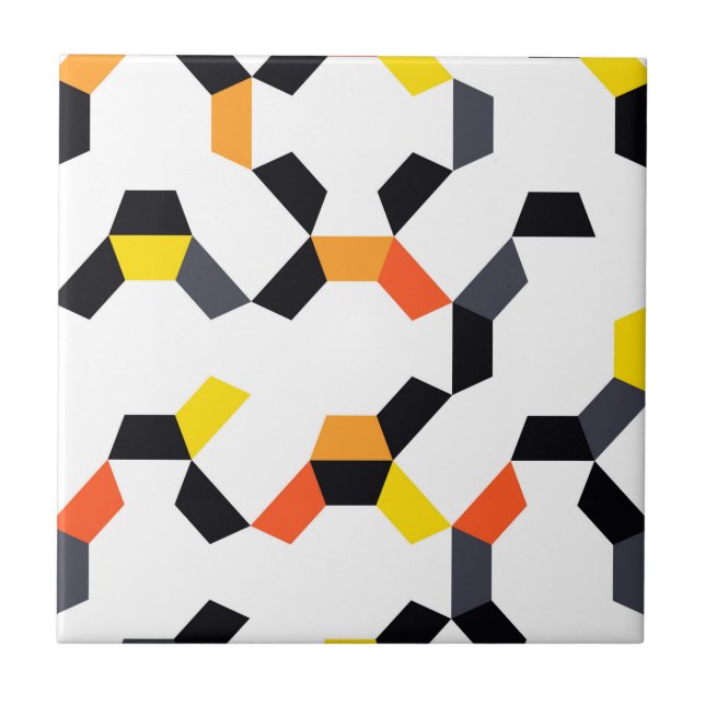 Bold, cool, trendy, unique, modern geometric art tile (Front)