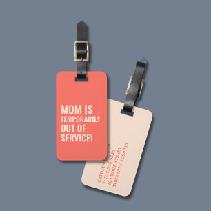 Bold Coral Sunset Colours Mum Gift  Luggage Tag