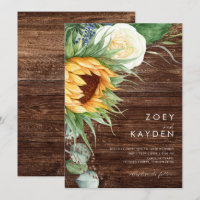 Bold Country Sunflower | Casual Wood Wedding