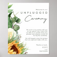 Bold Country Sunflower | Unplugged Ceremony Poster