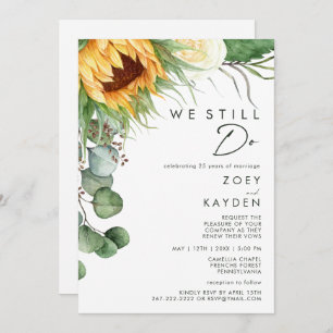 Bold Country Sunflower   We Still Do Renewal Invitation