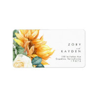 Bold Country Sunflower | wedding RSVP address