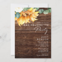 Bold Country Sunflower | Wood Bachelorette Party