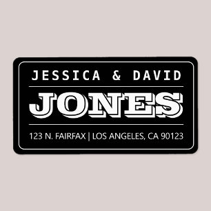 Bold Creative Looking Black & White Label