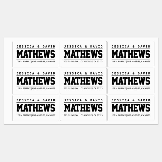 Bold Creative Stylish Black & White Waterproof (Sheet)