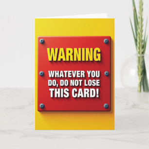 Bold Crimson Birthday Card