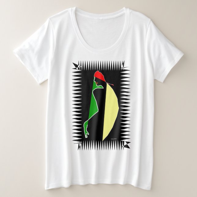 Bold Cultural Graphic Plus Size T-Shirt (Design Front)