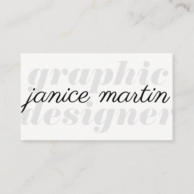 Bold & Cursive Business Card (Front)
