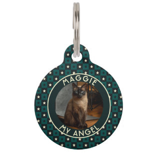 Bold Custom Pet Owner Gift Square Motif Tag