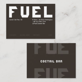 Bold Dark Industrial Lounge Business Card