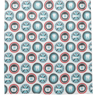 Bold Dentistry Pattern - Dentist Dental Hygienist Shower Curtain