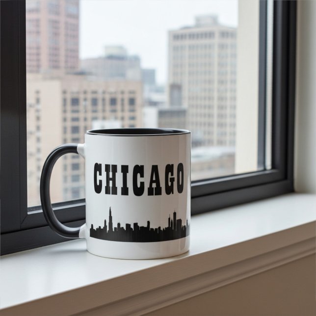 Bold Design Featuring Iconic Chicago City Skyline Mug (Creator Uploaded)