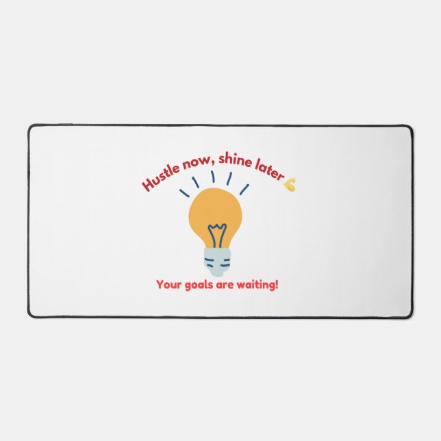 bold designs for entrepreneurs, students, dreamers desk mat (Front)