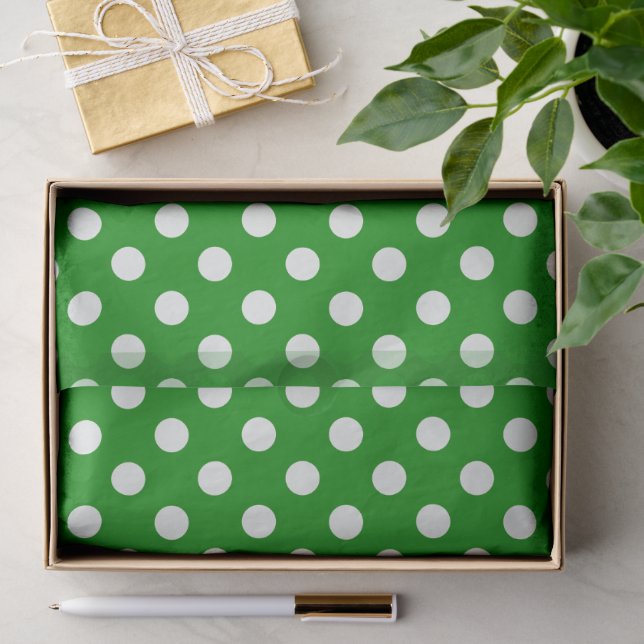 Bold Diagonal Polka Dot Pattern Tissue Paper (Gift)