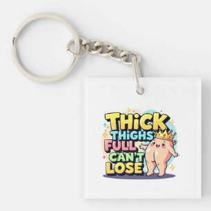 Bold Digital Illustration of Chubby Character with Key Ring