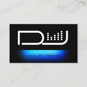 Bold DJ equalizer musical Business Card