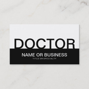 bold DOCTOR Business Card