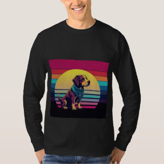Bold Dog Illustration Pet Lover Tee