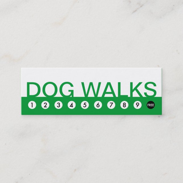 bold DOG WALKS customer loyalty (Front)