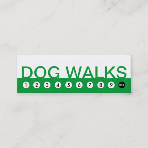bold DOG WALKS customer loyalty Card