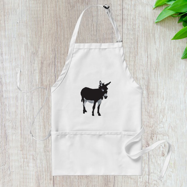 Bold Donkey Silhouette Farm Animal Standard Apron (Creator Uploaded)