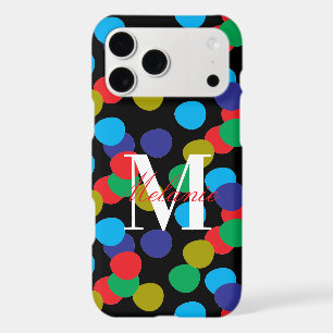 Bold Dots Colourful Custom Monogram