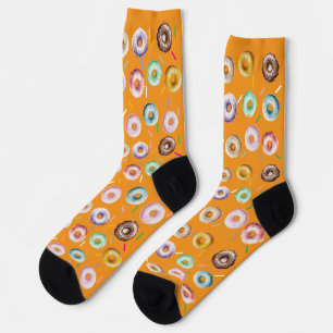 Bold Doughnuts and Sprinkles Design Socks