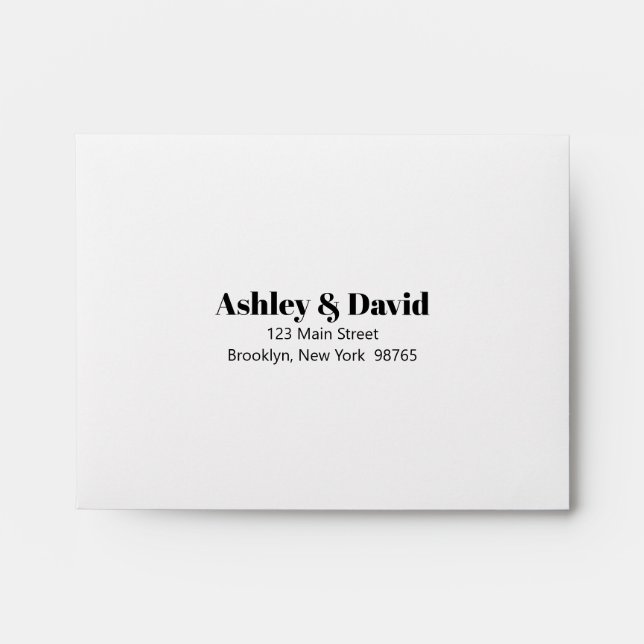 Bold Dramatic Note Card Return Address Envelope (Front)