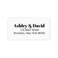 Bold Dramatic Return Address Label